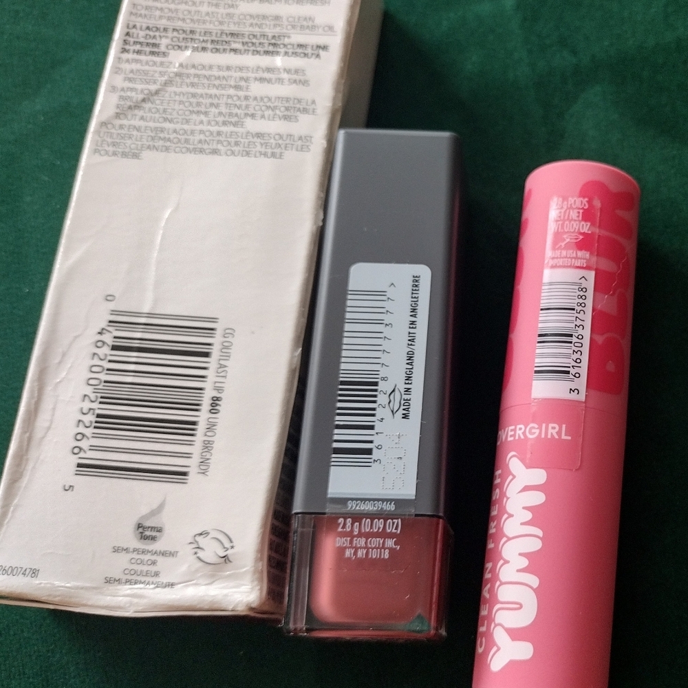Lot Burgundy #860 Lip Color / Yummy Lipstick #120 Sugar Poppy / #600 Mat... - Picture 7 of 8